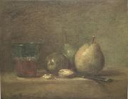 Pears Walnuts and a Glass of Wine (mk05), Jean Baptiste Simeon Chardin